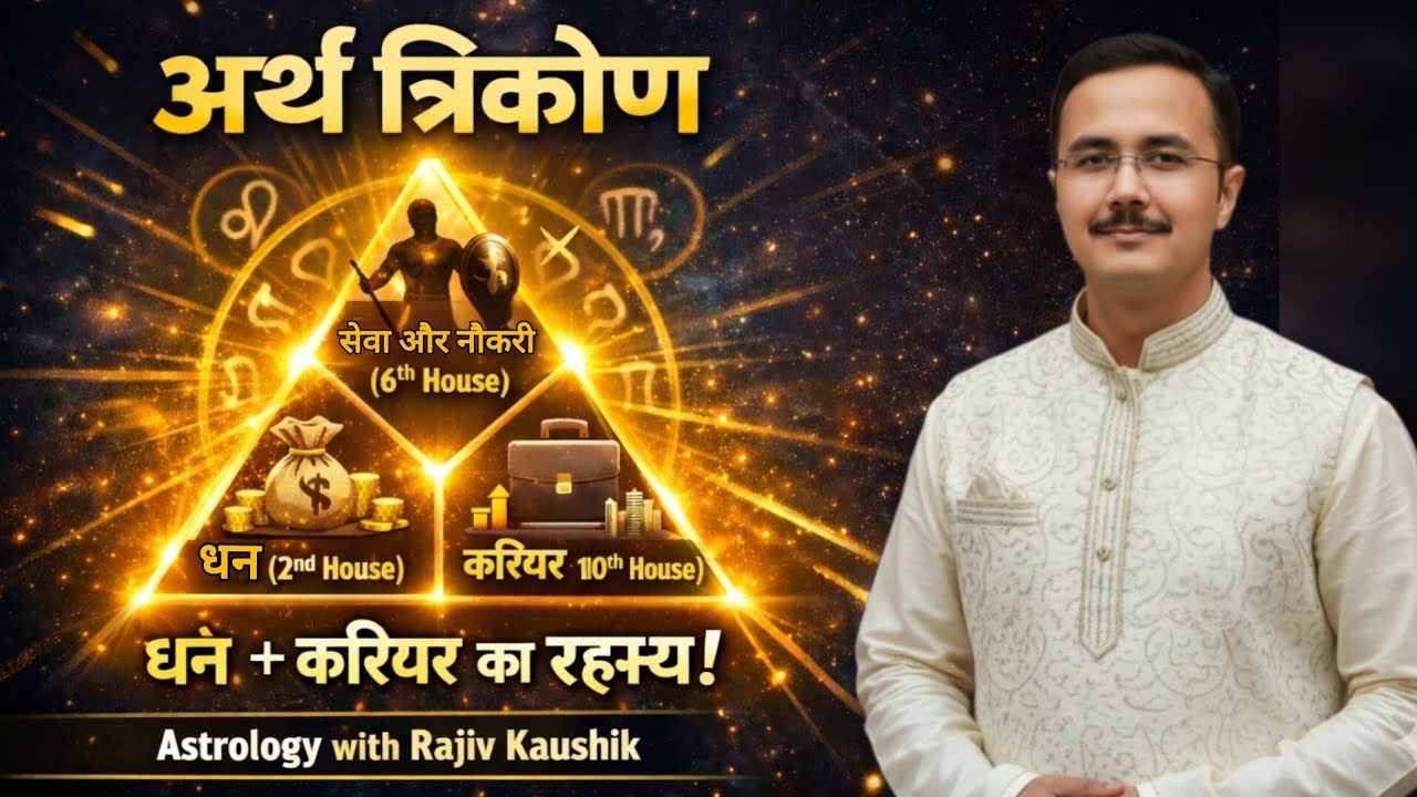 अर्थ त्रिकोण - धन को कुंडली में कैसे देखते हैं Artha Trikon in Astrology lesson-150