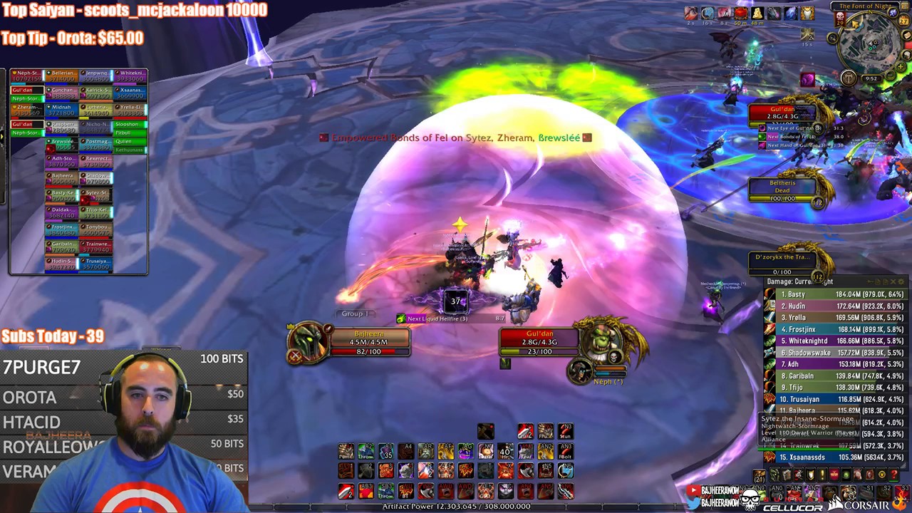 Bajheera - HEROIC GULDAN vs LEGION MAN - WoW Legion Fury Warrior PvE