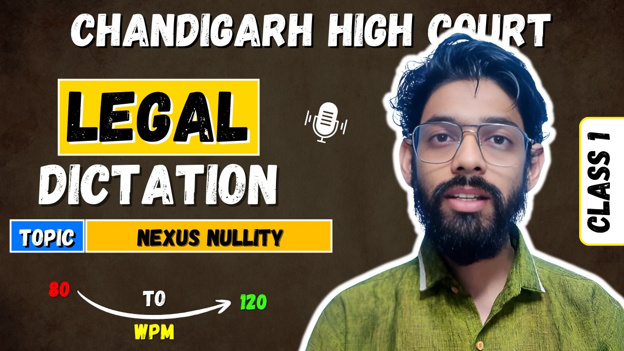 Chandigarh (Punjab & Haryana) High Court Stenographer Legal Dictation 80, 90, 100, 110, 120 WPM