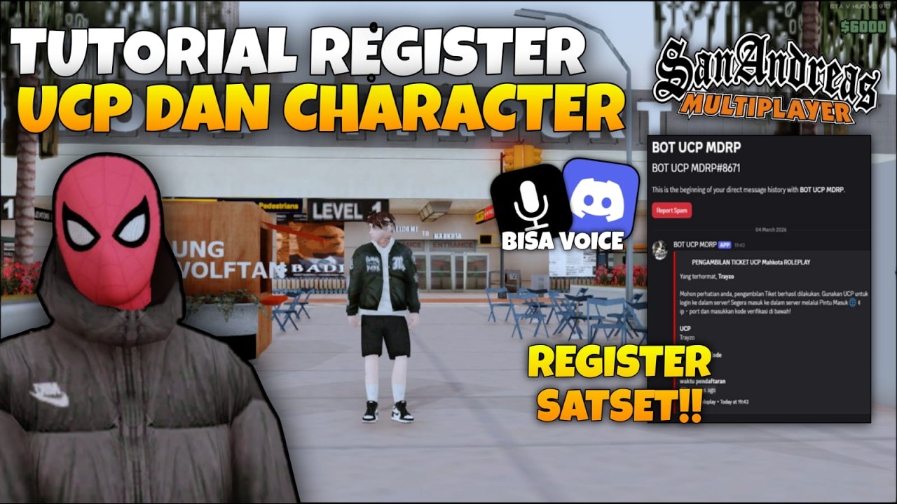 TUTORIAL REGISTER UCP & CHARACTER SATSETT DI SERVER MAHKOTA ROLEPLAY!
