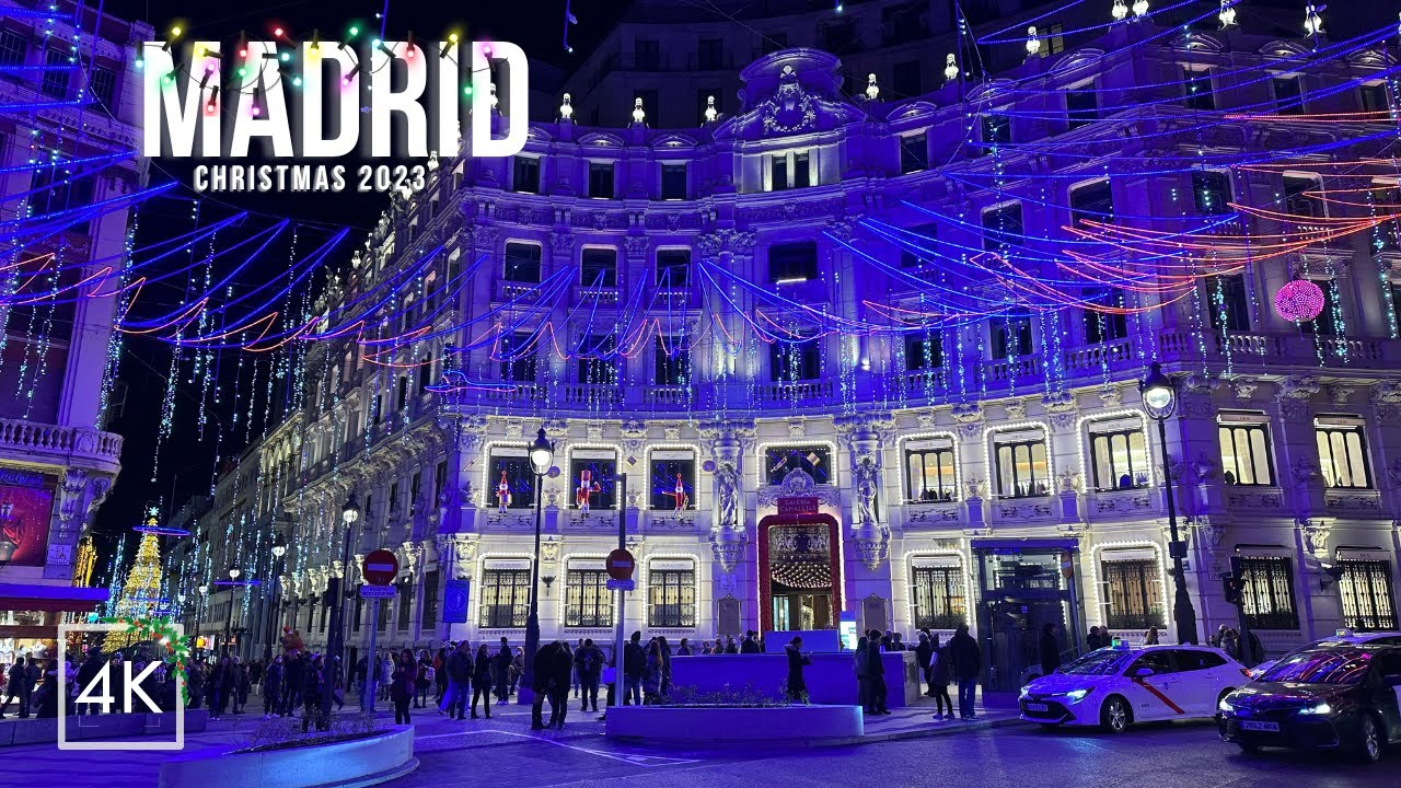 Christmas in Madrid 🎄✨ Walking tour [4K]