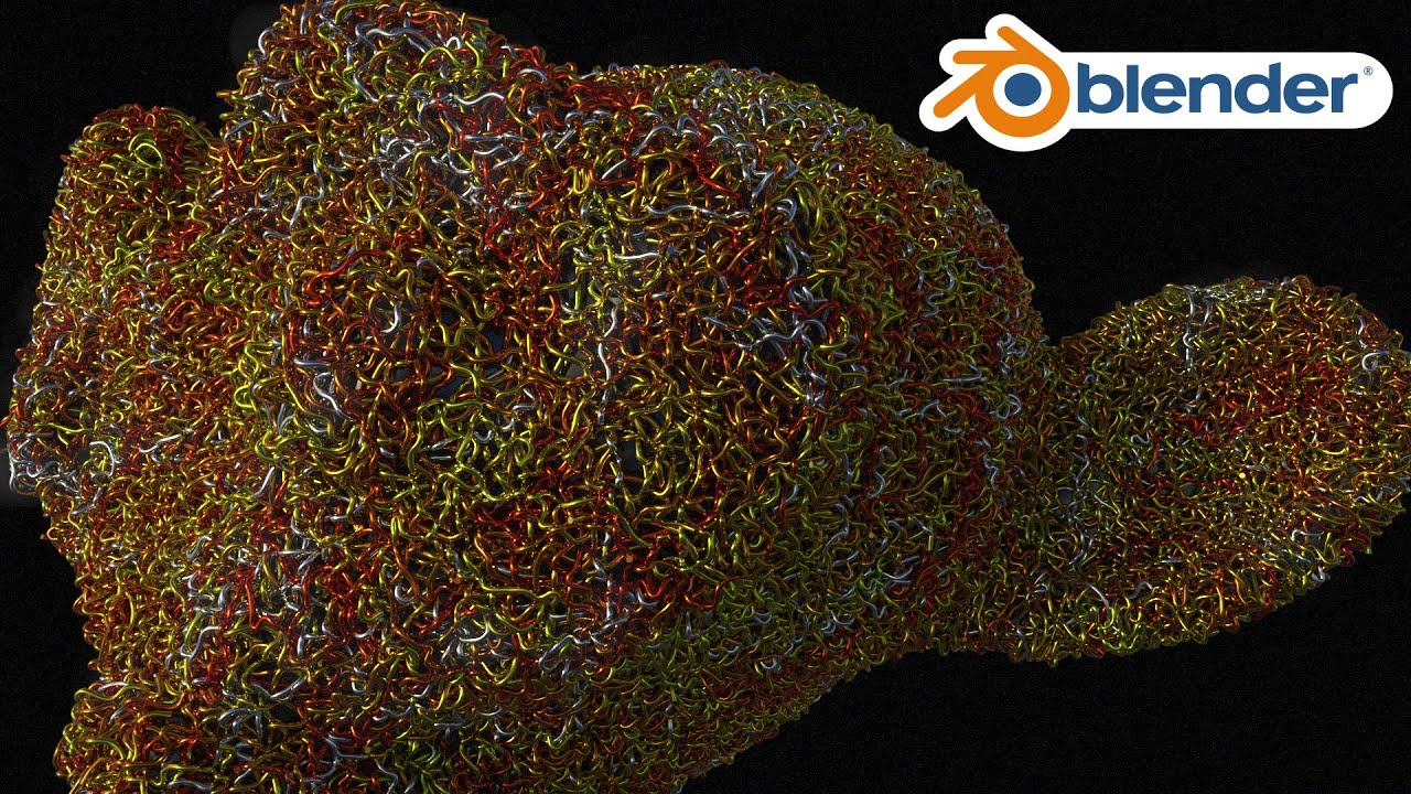Проволка / провода в Blender 4.2 (геоноды Shortest Edge Paths, Repeat Zone)