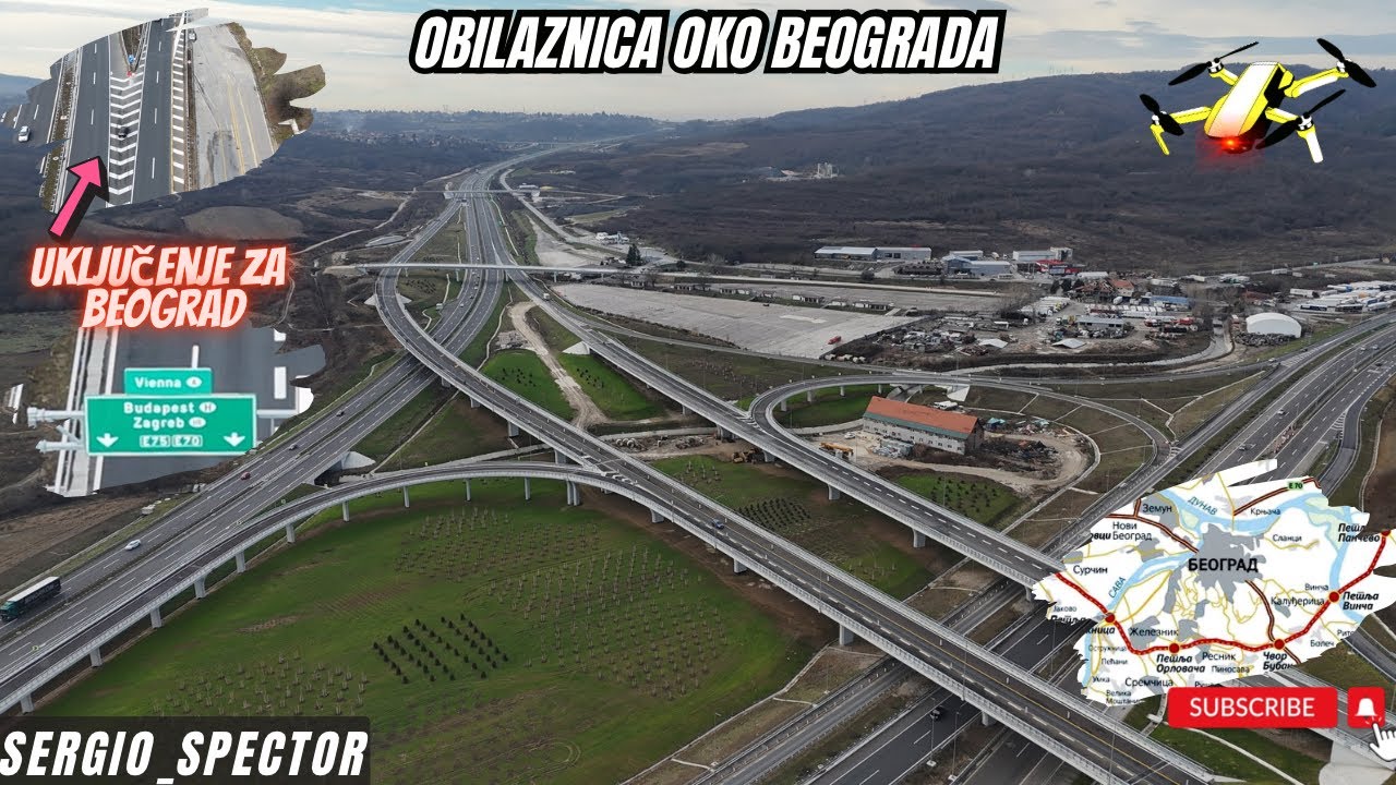 Obilaznica oko Beograda, novi projekti, isključenje za Beograd, Petlja Bubanj potok dronom #beograd