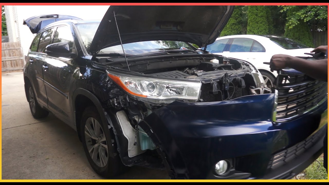 Как снять и установить бампер Toyota Highlander 2014 2019