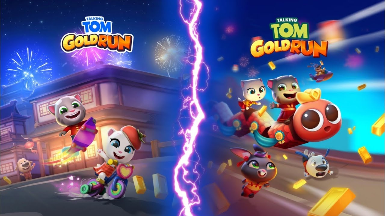 Talking Tom Gold Run China 2026 vs Talking Tom Gold Run China 2025 - New Update - Android Gameplay