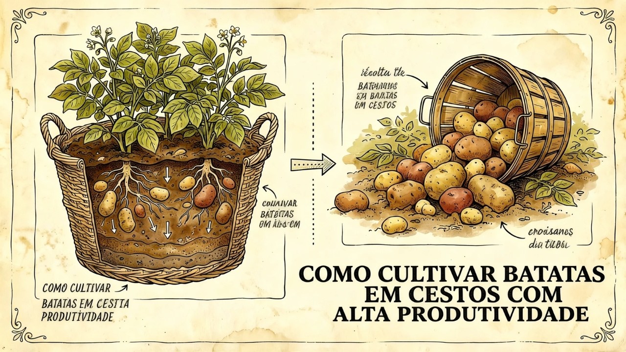 Como Cultivar Batatas em um Cesto de Roupa Suja (Truque de Sobrevivência)