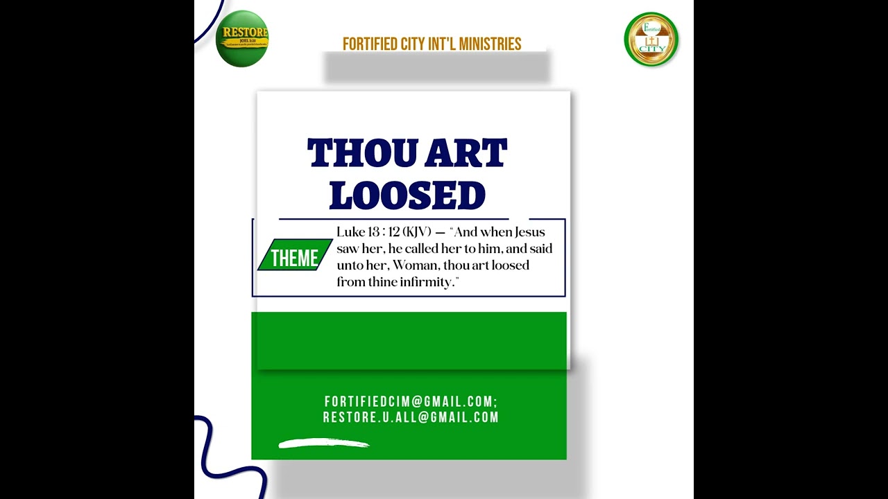 THOU ART LOOSED #jesus #restore #healing #deliverance