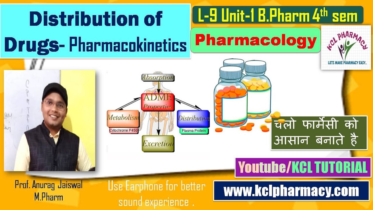 Distribution of Drugs - Pharmacokinetics || L-9 Unit-1 Pharmacology
