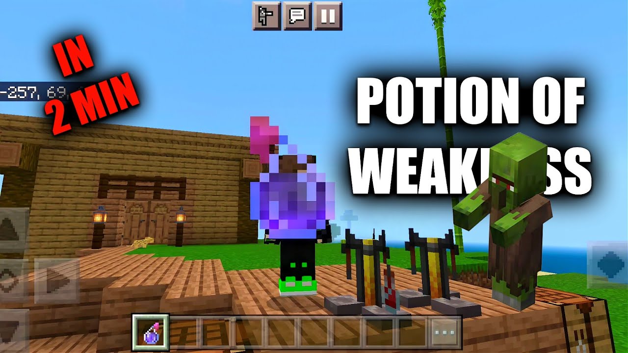 How To Make Splash Potion Of Weakness | WEAKNESS POTION IN MINECRAFT