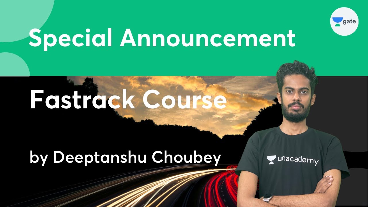 Special Announcement | Fastrack Course | GATE 2022 | Diptanshu choubey