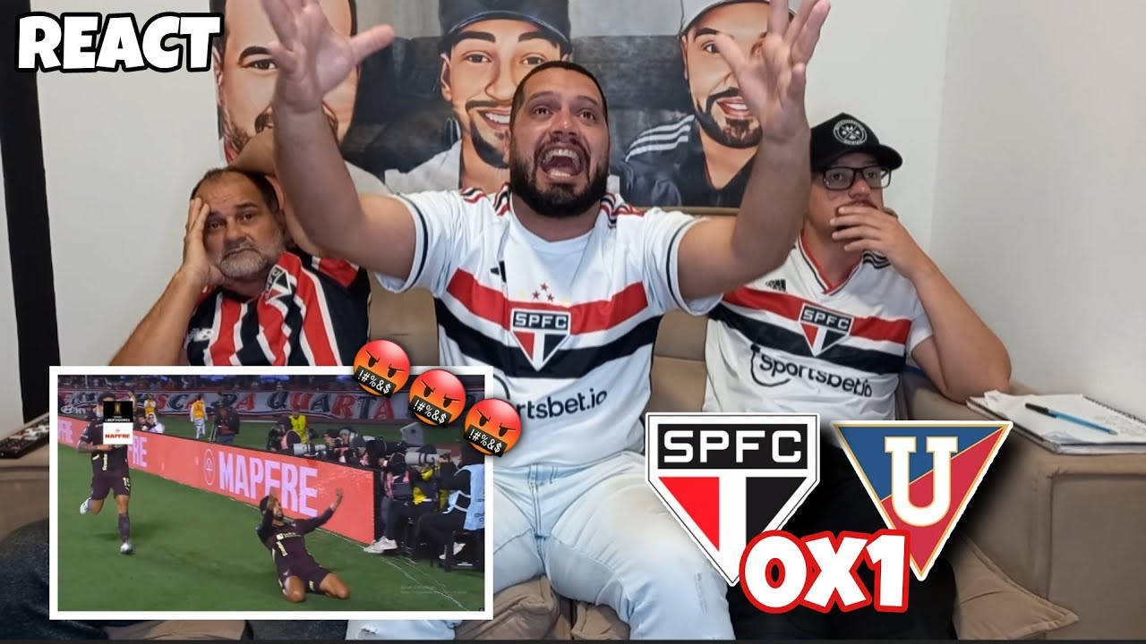 REACT SÃO PAULO 0X1 LDU - ELIMINADOS! ACABARAM COM O SÃO PAULO QUE CONHECEMOS
