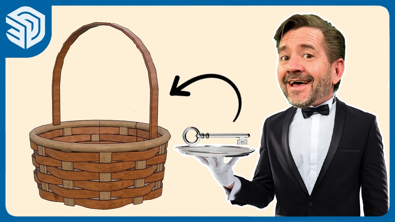 Wicker Basket with ONE Key Extension | SketchUp Tutorial