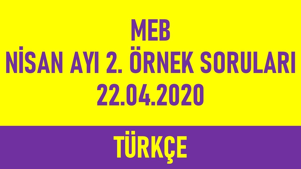 LGS NİSAN AYI 2. ÖRNEK SORULAR ve ÇÖZÜMLERİ  TÜRKÇE, 22.04.2020