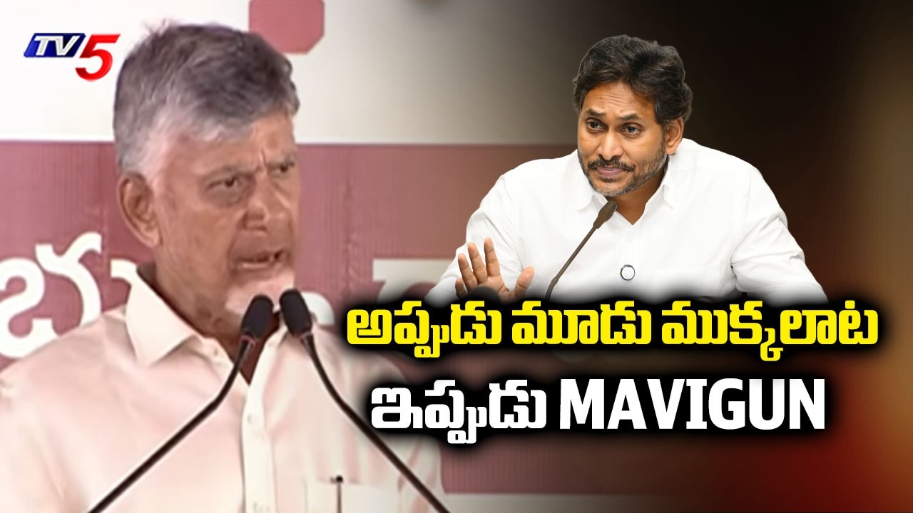 CM Chandrababu Naidu Mass Warning To YS Jagan And YCP Leaders Over MAVIGUN & Amaravati | TV5 News