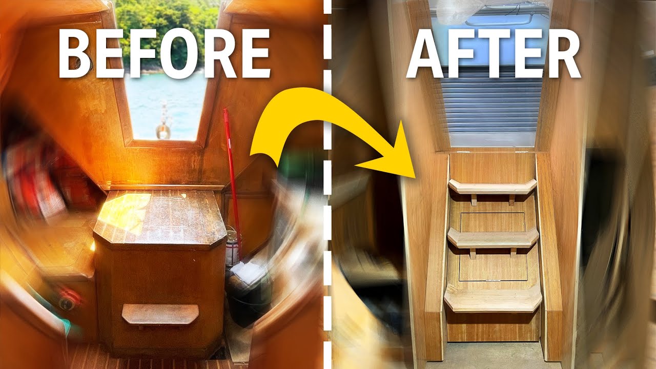A HUGE STEP UP ⛵️ Ep46 – Companionway Stairs Build – SAILBOAT RESTORATION PROJECT