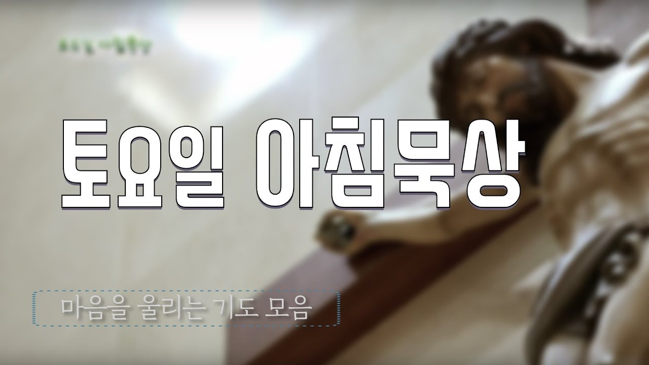토요일 아침 묵상