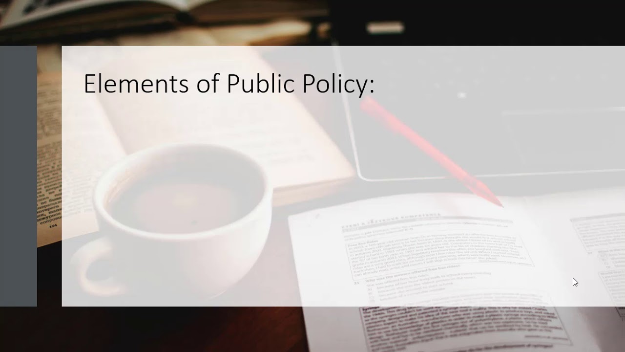 The Public Policy Cafe: What is Public Policy?