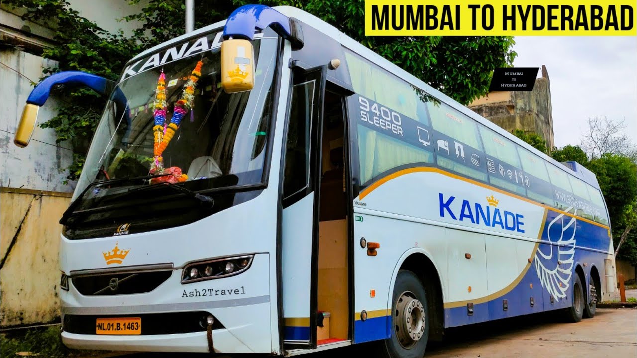 Mumbai to Hyderabad full bus journey by Kanade Volvo B11R I - Shift Sleeper bus | Cabin Ride