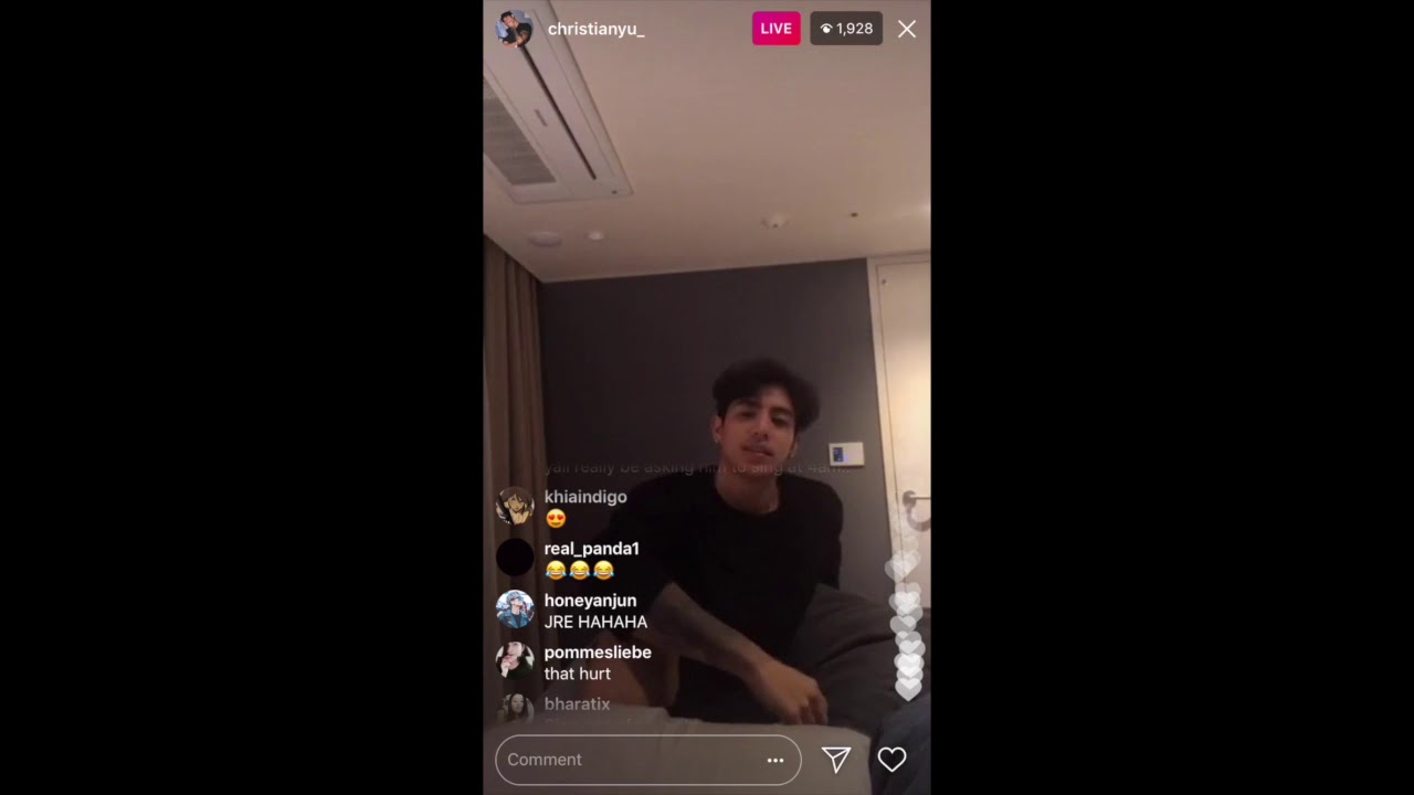 Christian Yu Instagram Live 3rd of May 2018