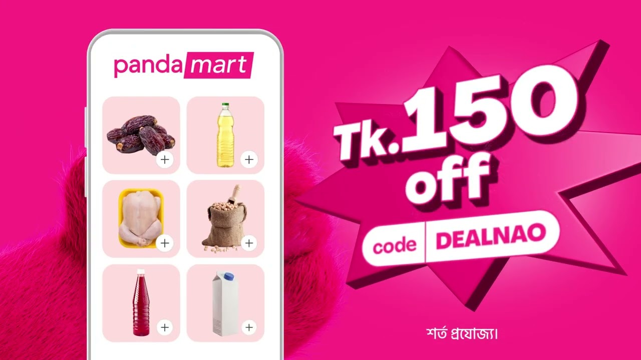 Get Tk. 150 off food & groceries with code DEALNAO