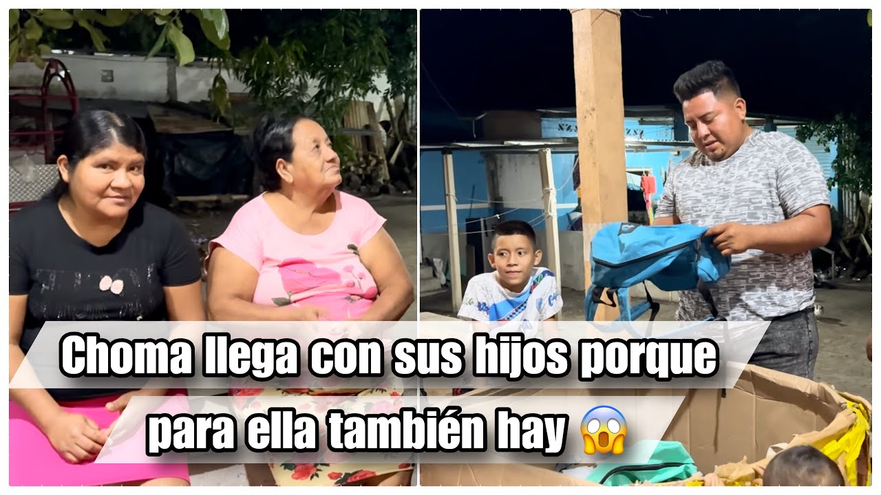 9 pm llegamos ala casa HERMOSO regalo para los hijos de CHOMA aquí lo entregué 