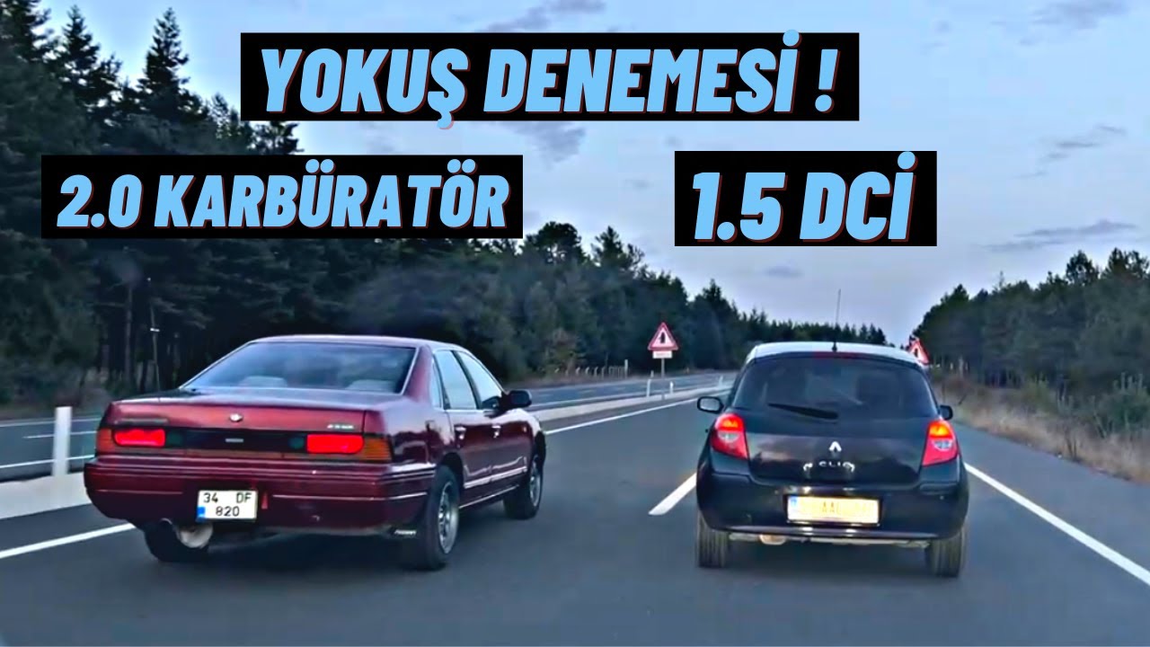 KİM GEÇER ? YOKUŞ DENEMESİ ! RENAULT CLİO 1.5 DCİ 65 HP İLE NİSSAN LAUREL ALTİMA 2.0 VLOG