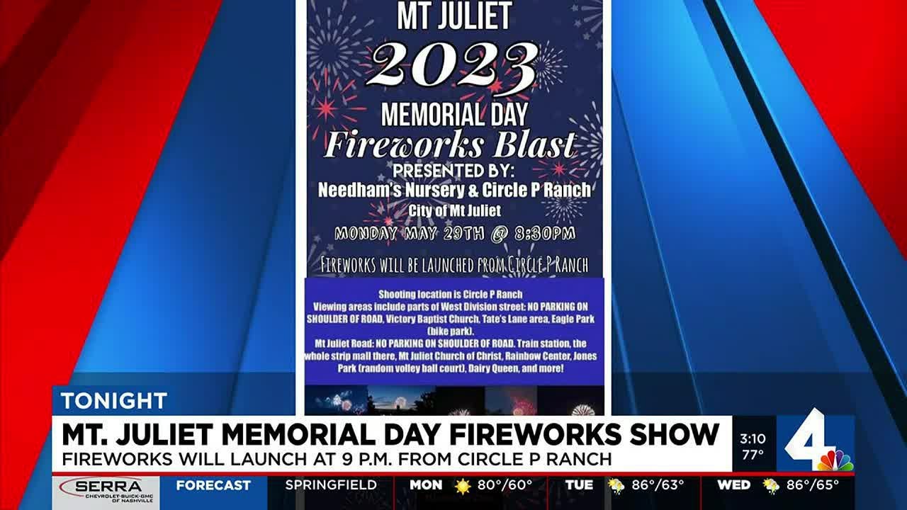 Mt. Juliet Memorial Day Fireworks Show