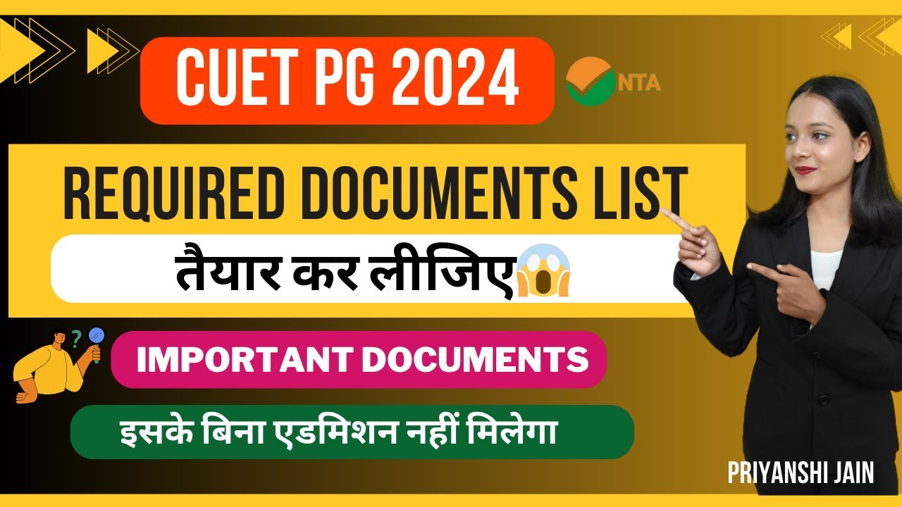 Documents required for CUET PG 2024 counselling | Priyanshi Jain | Sagar University Admission 2024