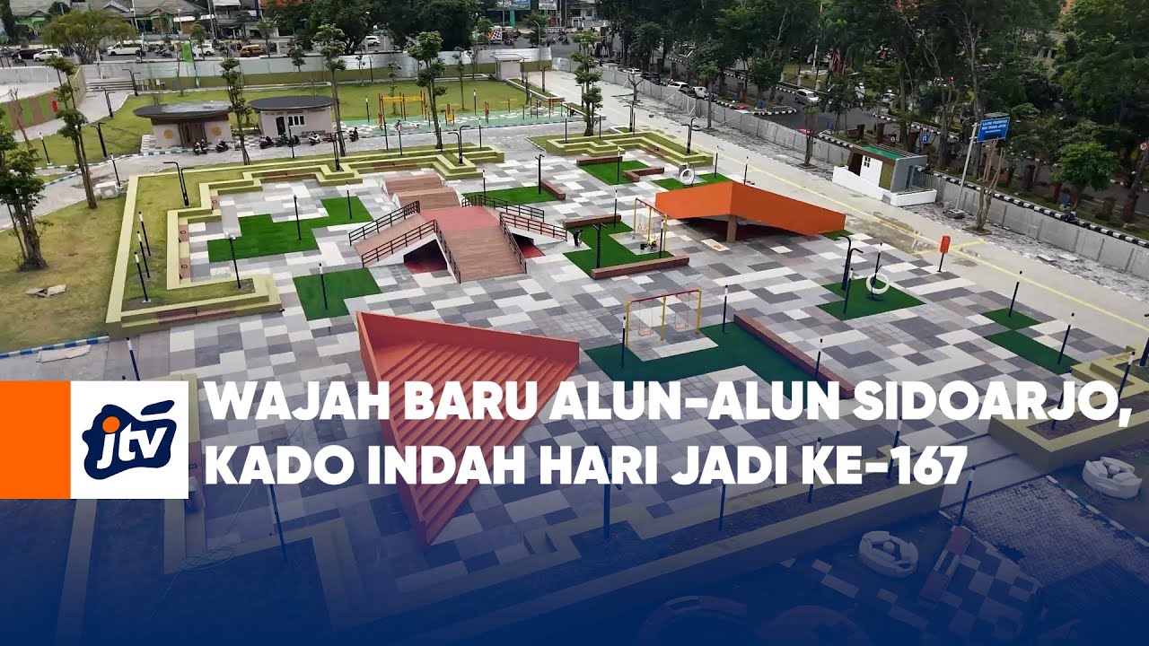 Wajah Baru Alun Alun Sidoarjo, Kado Indah Hari Jadi Ke 167