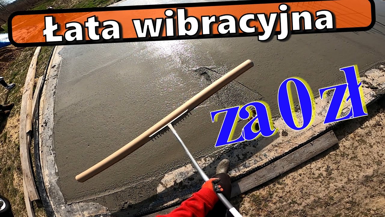 Jak zrobić TANIĄ łatę wibracyjną do betonu. Budowa domu samemu.