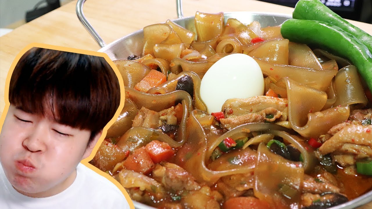 중국당면을 넣은 찜닭먹방입니다!!