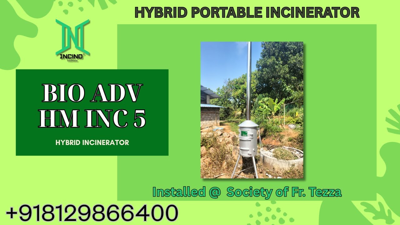 BIO ADV HM INC 5 Hybrid Incinerator  25kg Daily Capacity  5kgHour  Best Waste Burner in Kerala