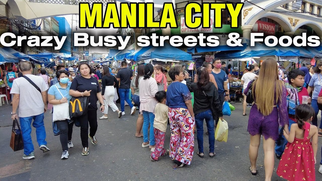 CRAZY BUSY Streets and Foods in QUIAPO MANILA|Walking Tour PHilippines🇵🇭