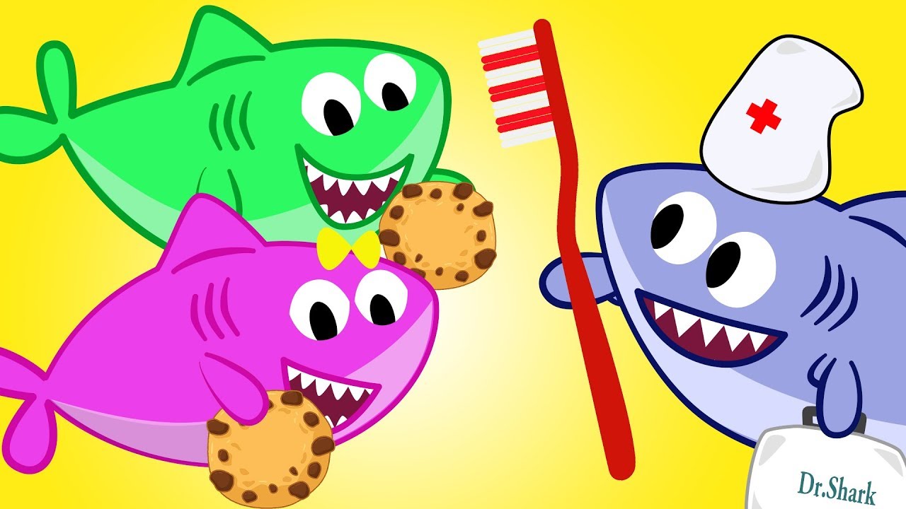Cookie Song - Baby Shark and Mommy Nurse Brushing Teeth - Nursery Rhymes