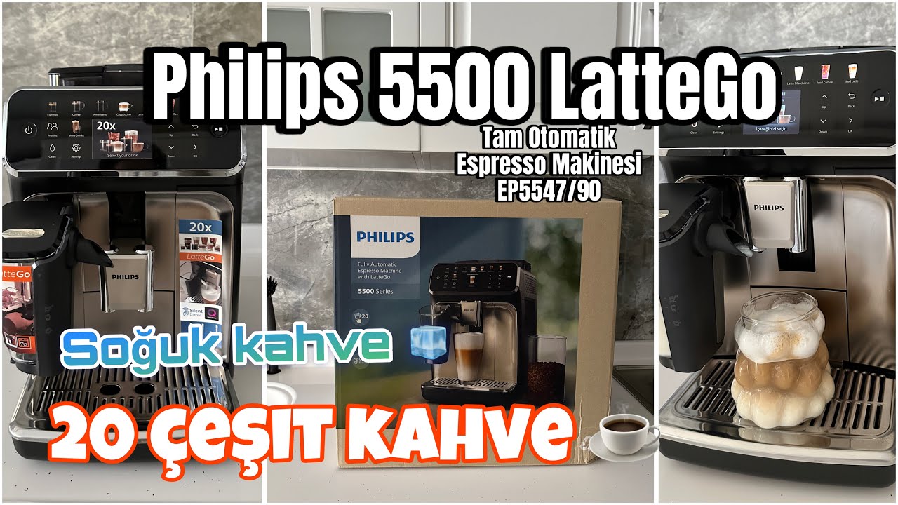 Philips 5500 LatteGo: Tam Otomatik Espresso Makinesi EP5547/90 #soğukkahve (Detaylı inceleme)#reklam