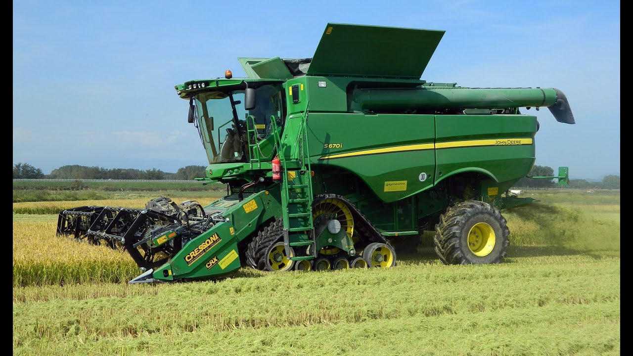John Deere S670i mietitura riso / rice harvest 26/09/2015