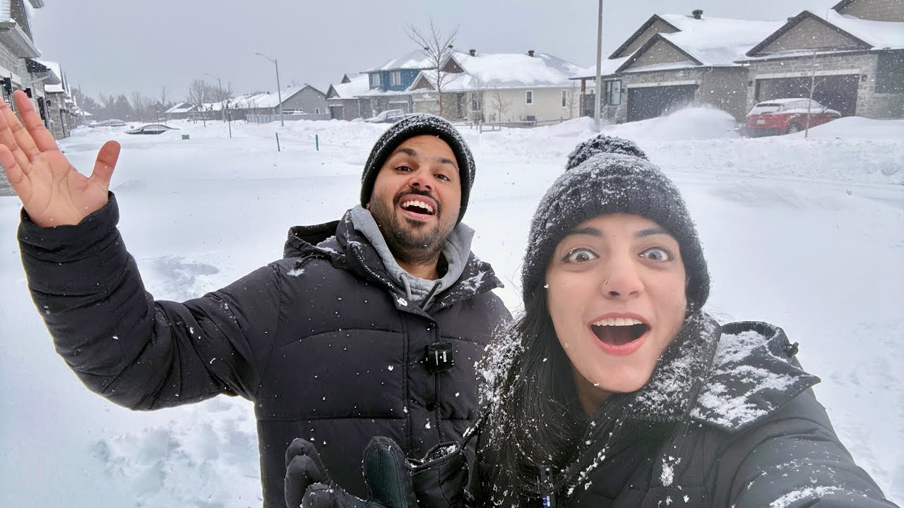 Biggest Snow storm in Canada 🥶| 40 cm of SNOW ❄️