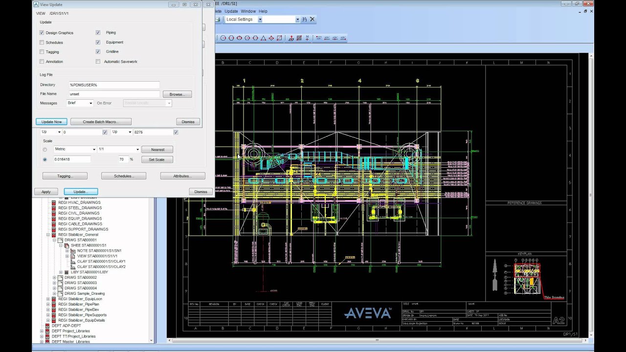 AVEVA PDMS / Marine. Автоматический чертеж / Auto drawing production
