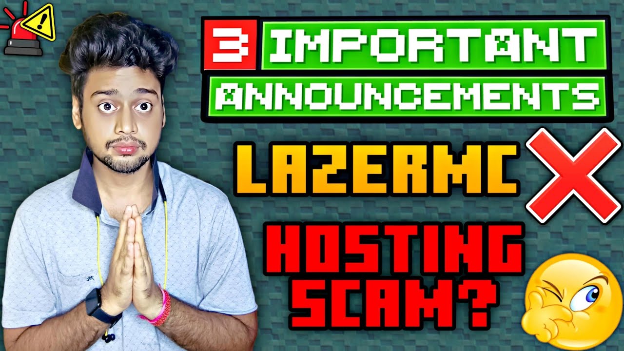 3 Important Announcement 📢| LazerMC Series Discontinue? 😥 | Hosting Scam? 😱