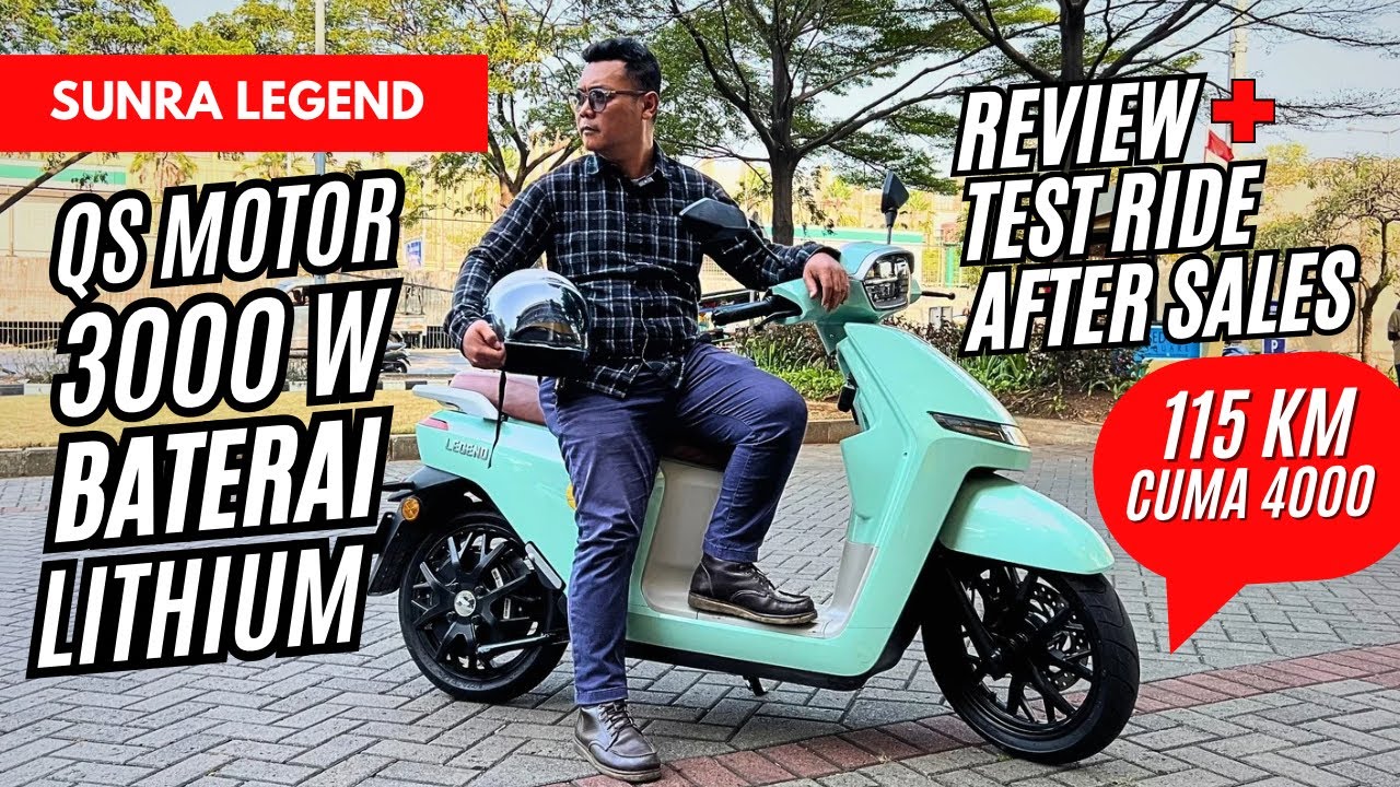 REVIEW MOTOR LISTRIK SUNRA LEGEND, 115 KM CUMA 4000