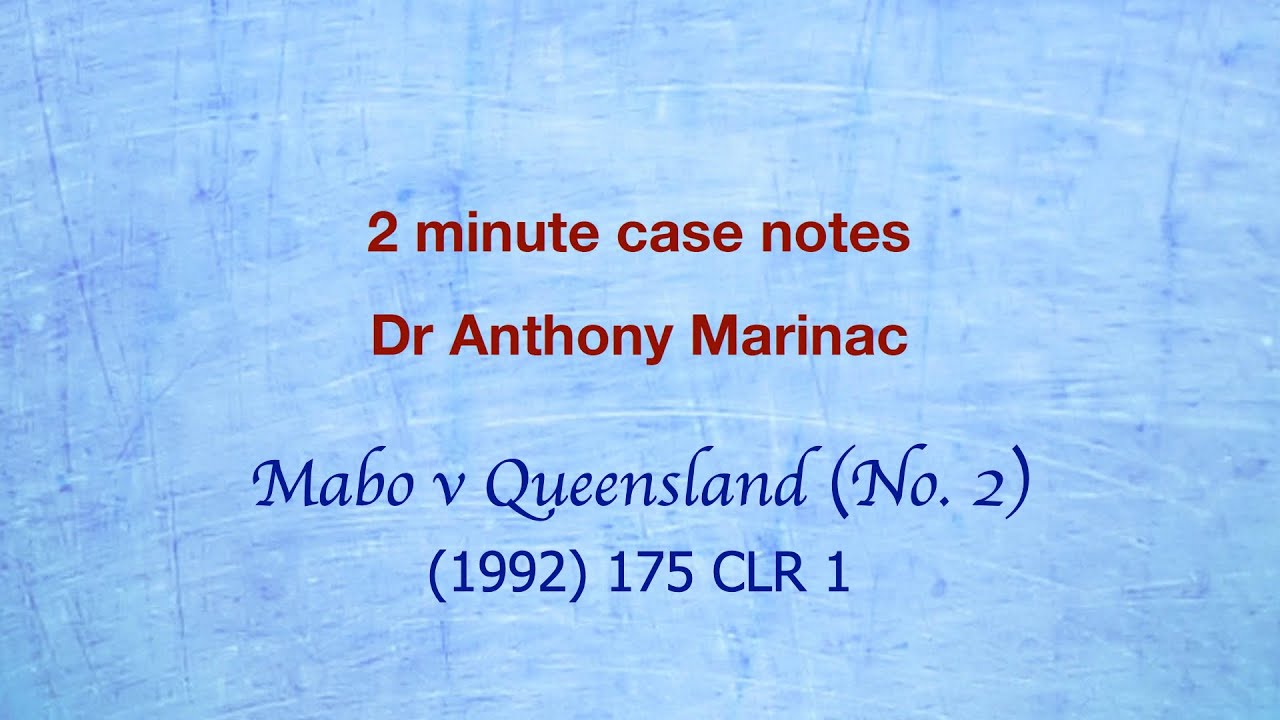 Mabo v Queensland № 2 (местный титул)