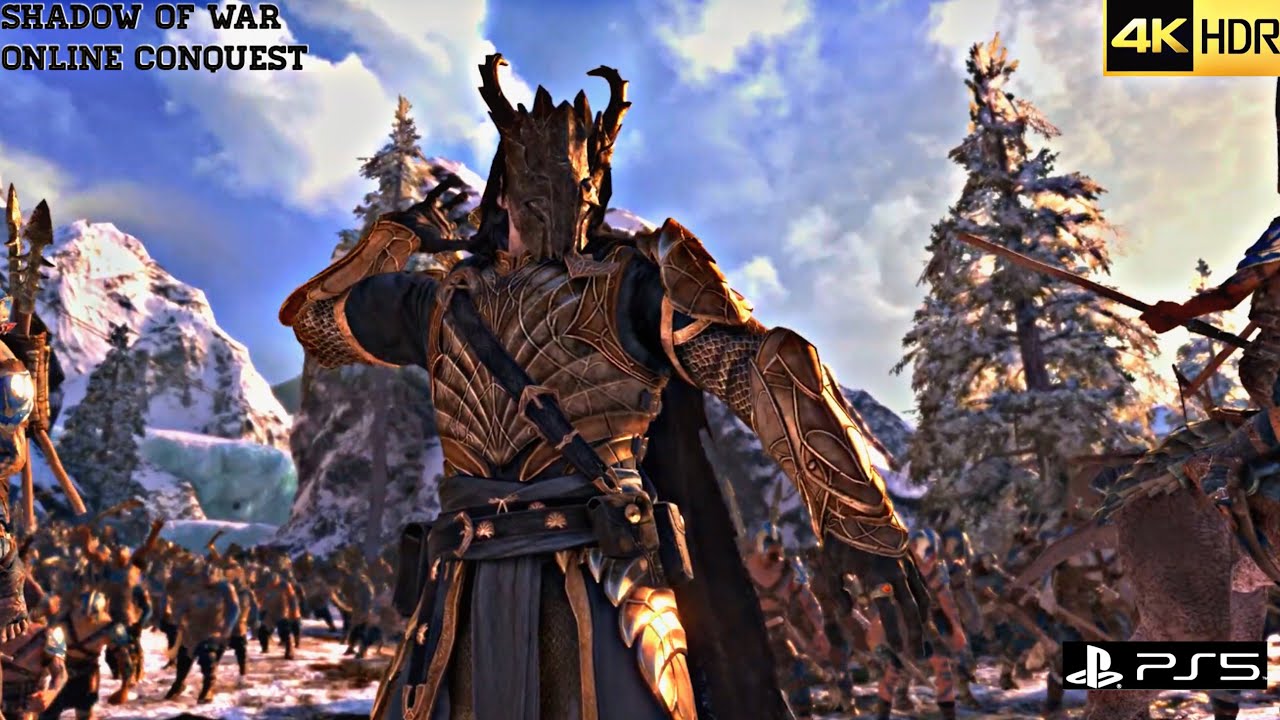 shadow of war online conquest PS5 Gameplay 4K HDR