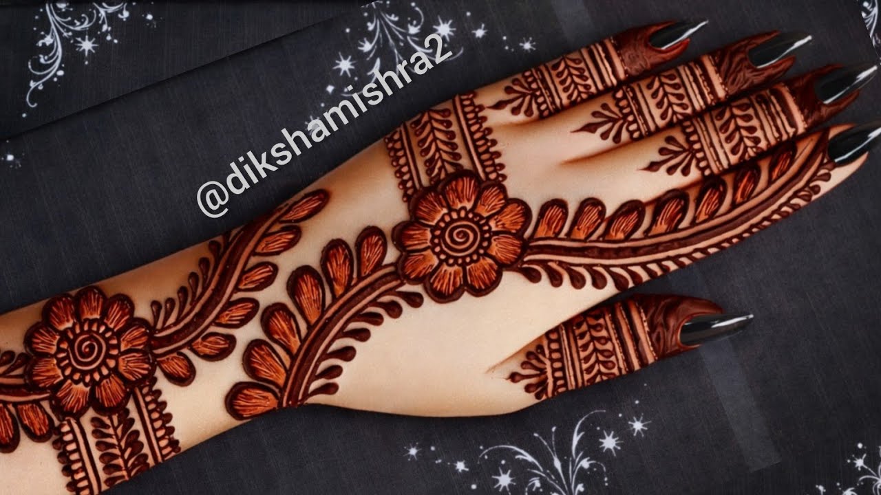 Very simple unique style mehndi design for back hand|new easy mehndi design 2026 | mehndi designs|
