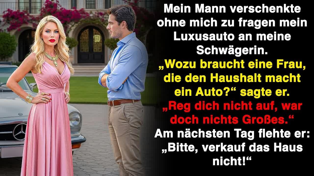 Mein Mann schenkte meiner Schwester mein Auto  Ich blieb ruhig und handelte  Am nächsten Tag …