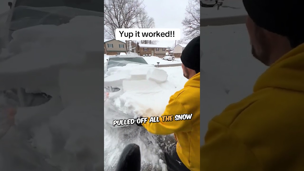 He Didn&rsquo;t Expect This Smart Snow Hack to Work! ❄️✨ #shorts #shortsvideo