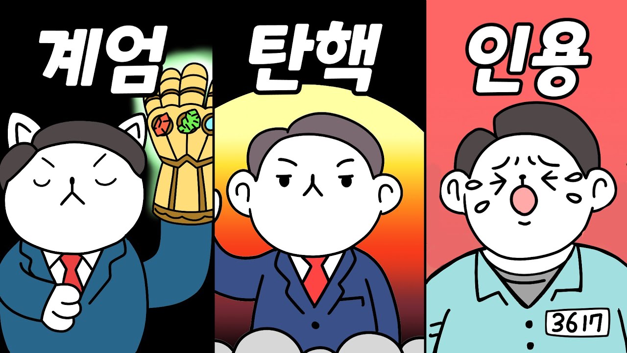 [벌써 1년] 계엄 / 탄핵 / 인용 vs 기각 vs 각하 통합본
