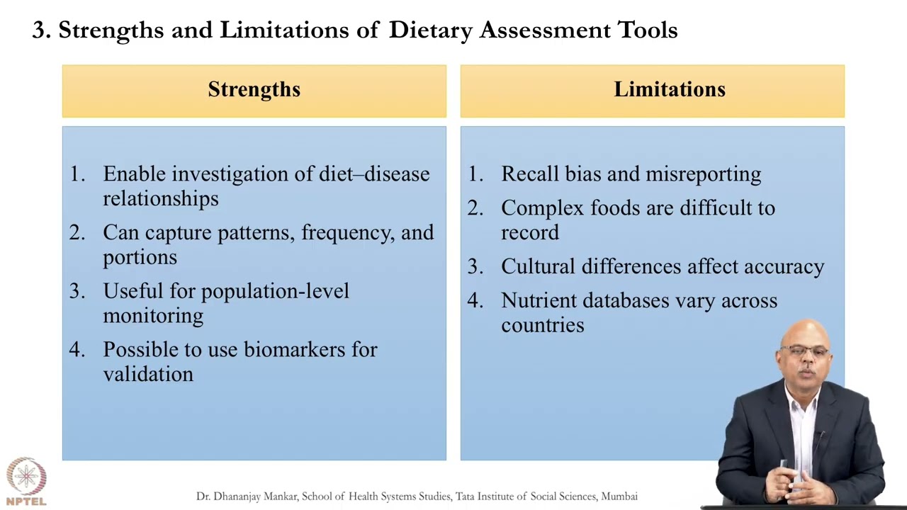 Week 1: Lecture 2: Measurement of Diet and Nutritional Exposure