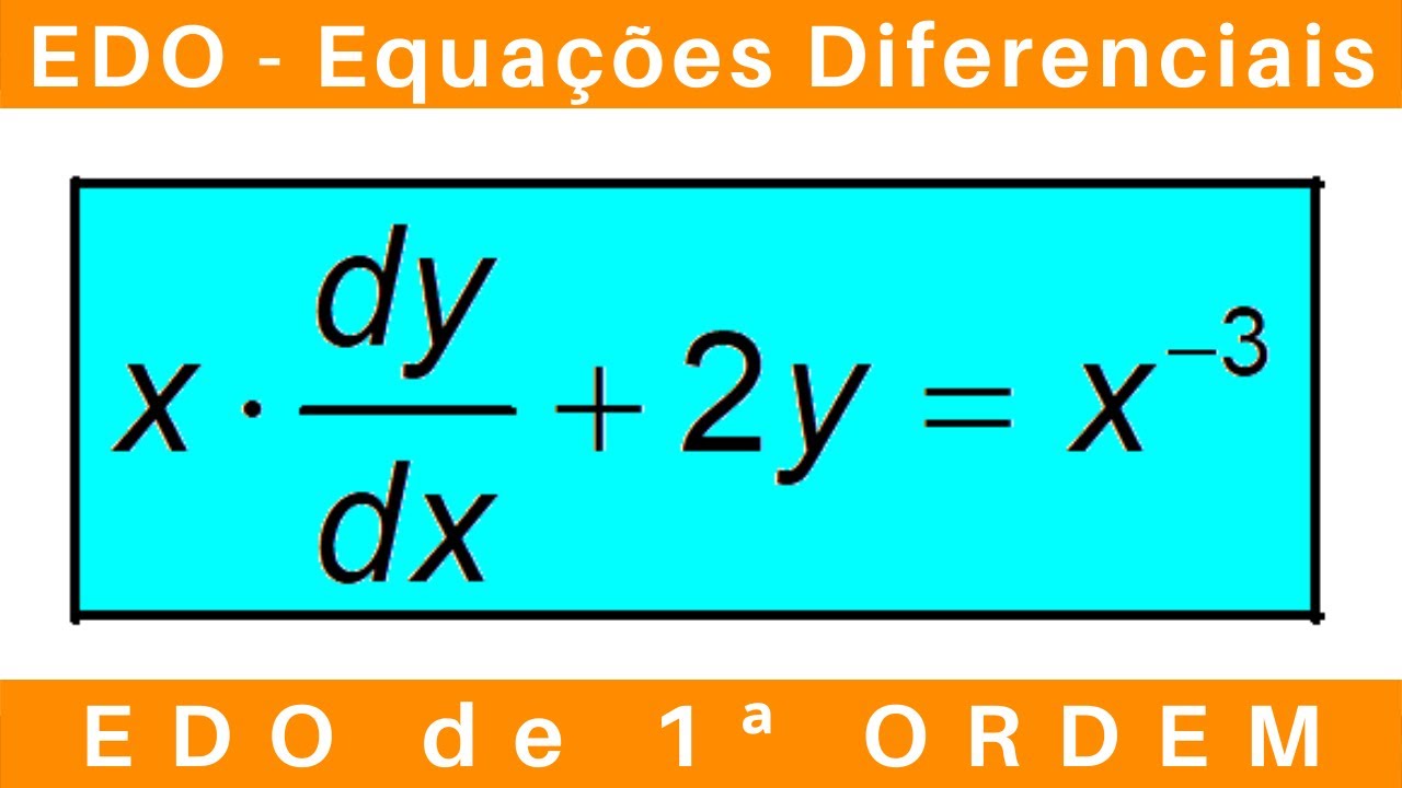 EDO: EQUAÇÕES DIFERENCIAIS ✴️ EDO de PRIMEIRA ORDEM não HOMOGÊNEA 