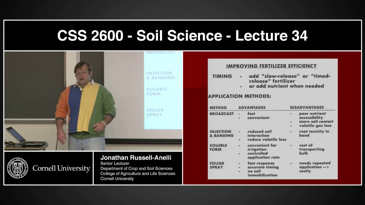 PLSCS 2600 - 34 - Practical Soil Nutrient Management III