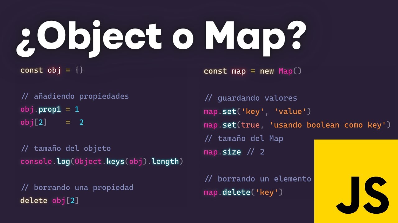 Map vs Object en JavaScript. ¿Qué son los Map y cuándo usarlos? 🤔